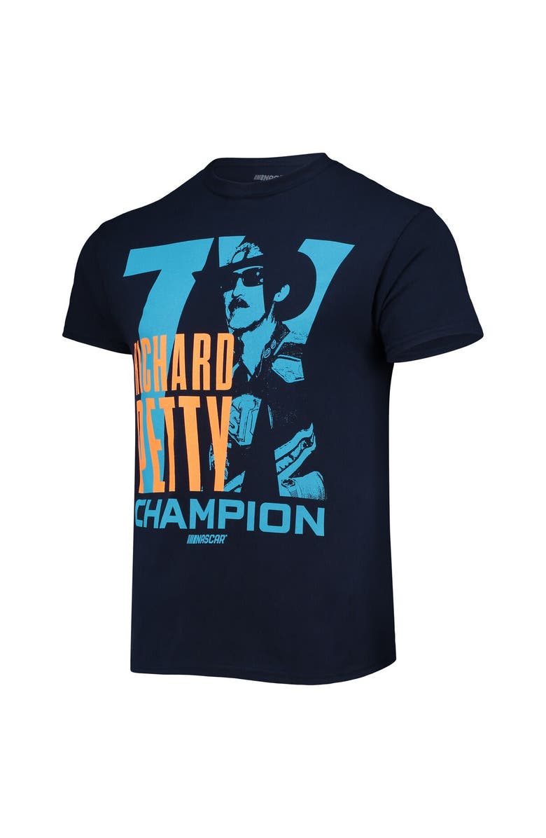 CHECKERED FLAG Men's Checkered Flag Navy Richard Petty 7x Champion T-Shirt, Alternate, color,