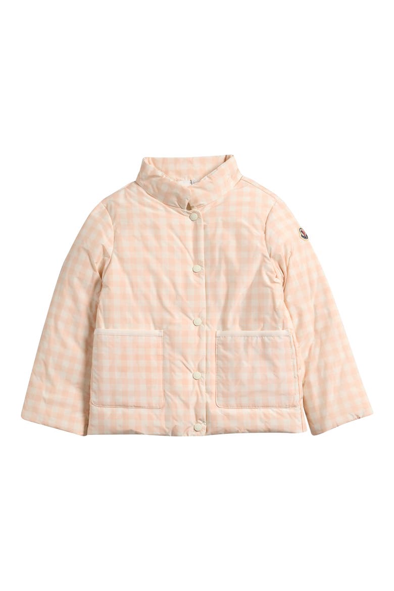 Kids' Mira Check Down Jacket, Main, color, BEIGE