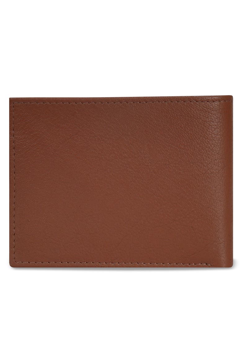 Onyx Leather RFID Bifold Wallet, Alternate, color, BROWN