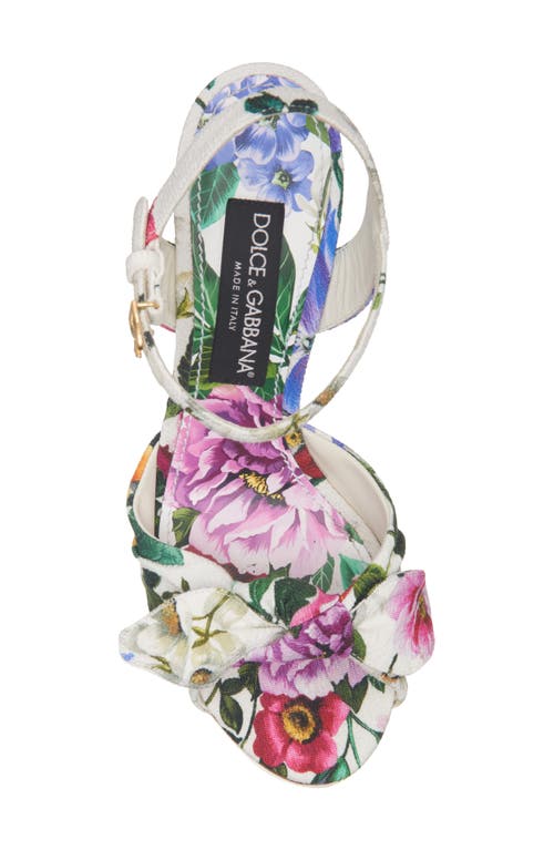 Dolce & Gabbana Dolce&gabbana Gardenia Print Platform Sandal In Mix Fiori Cretonne
