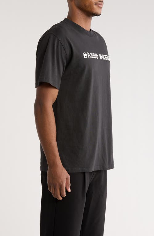 Santo Studio Old English Logo Graphic T-shirt In Black