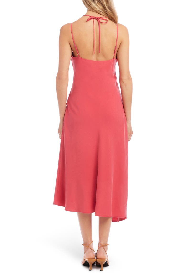 Strappy Tie Front Dress, Alternate, color, ROUGE