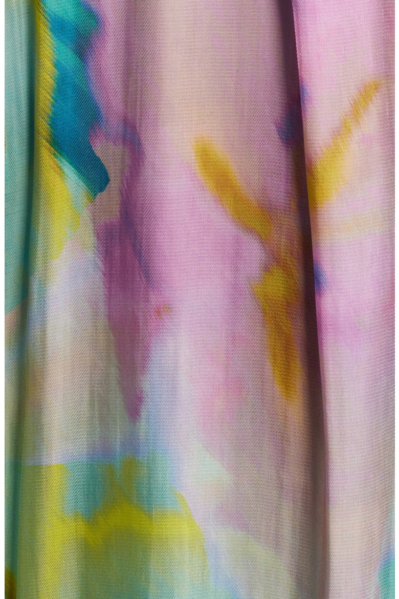 Loretta Floral Wide Leg Satin Pants, Alternate, color, CAPRI MULTI