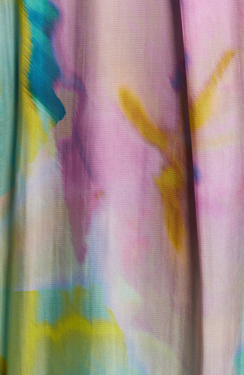 KOBI HALPERIN Loretta Floral Wide Leg Satin Pants, Alternate, color, Capri Multi