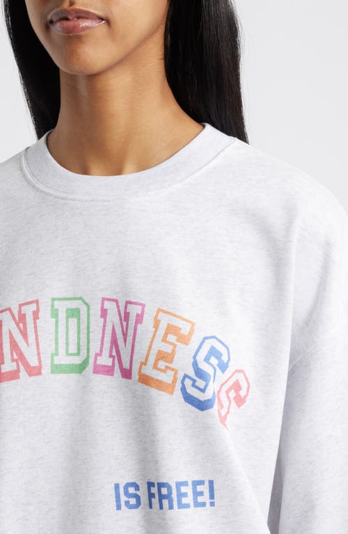 Shop The Mayfair Group Kindness Is Free Sweatshirt In Grey