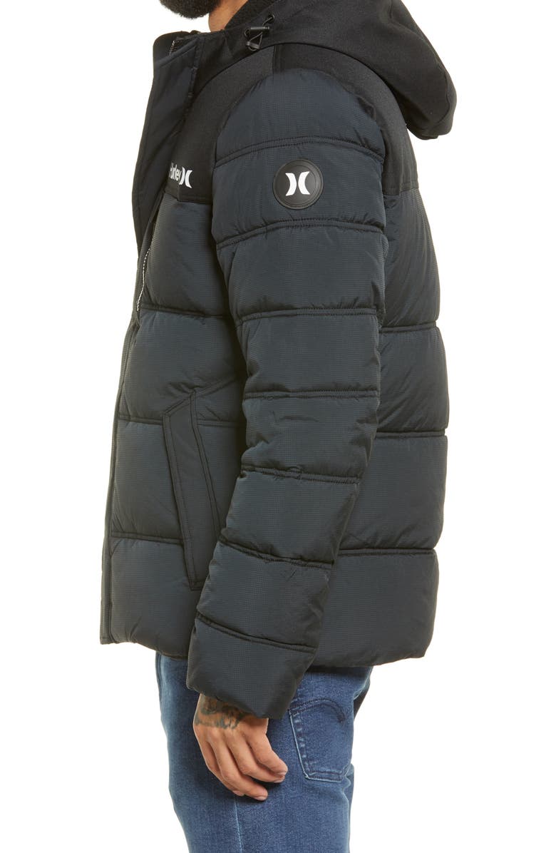 Hurley Barrel Puffer Coat, Alternate, color,