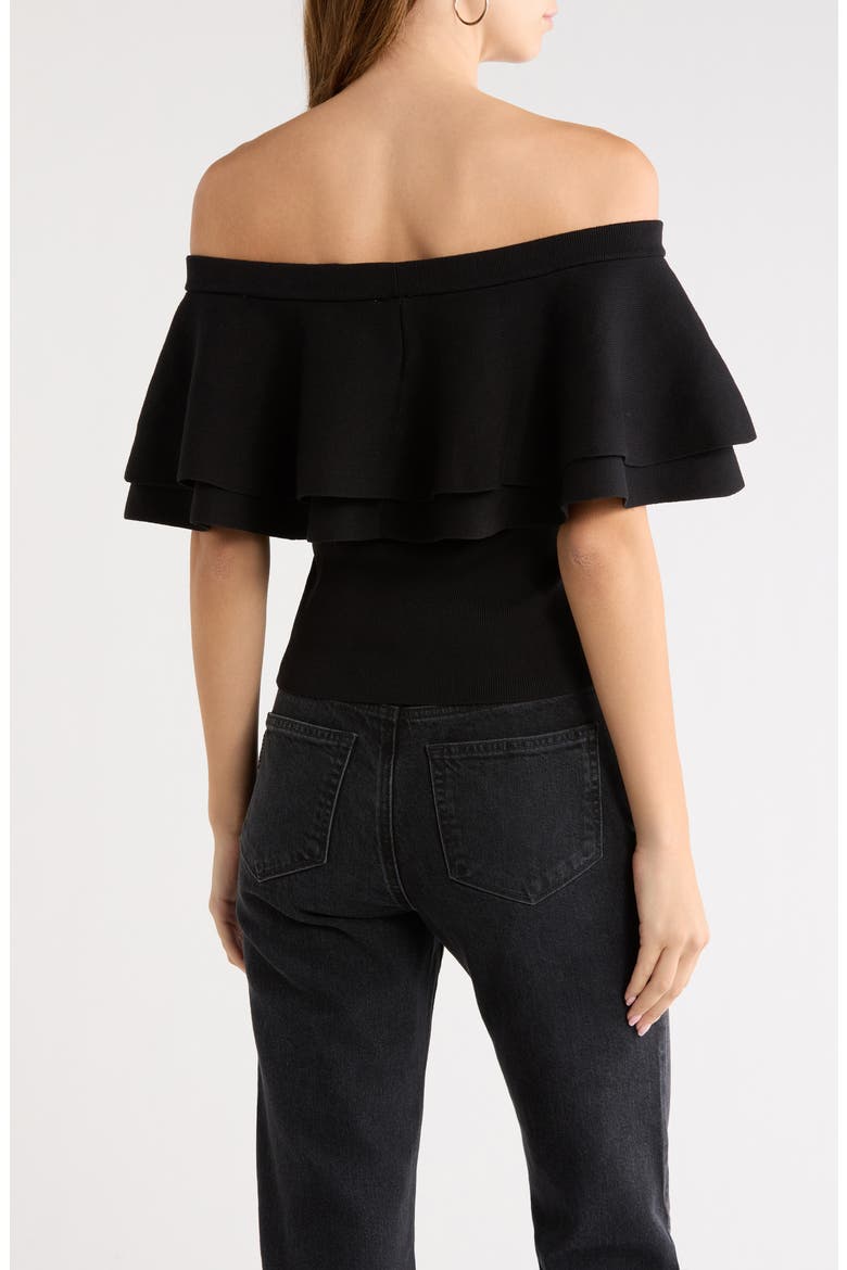 Genoa Kaila Off the Shoulder Top, Alternate, color, BLACK