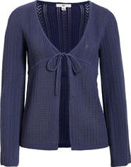 BP. Openstitch Tie Front Cardigan