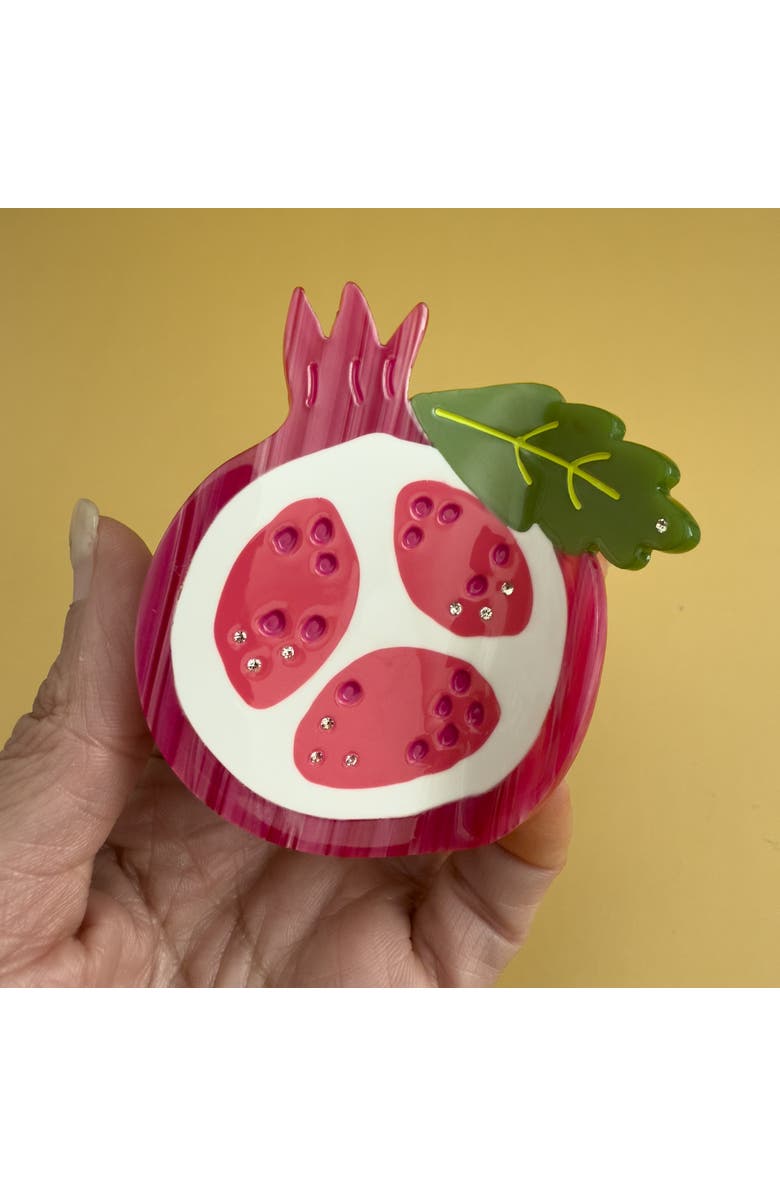 Centinelle Pomegranate Hair Claw, Alternate, color, Red