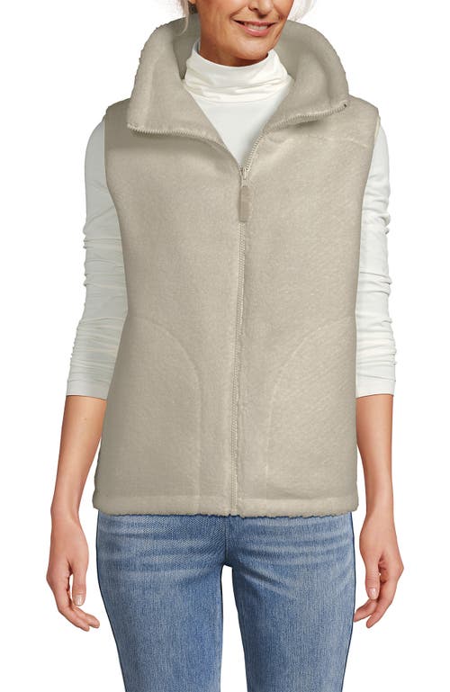 Lands' End High Pile Fleece Reversible Mixed Media Vest In Pattern