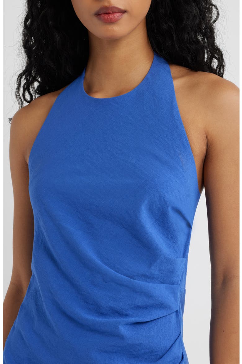 Starring Hailey Bieber Lola Halter Neck Dress, Alternate, color, BLUE