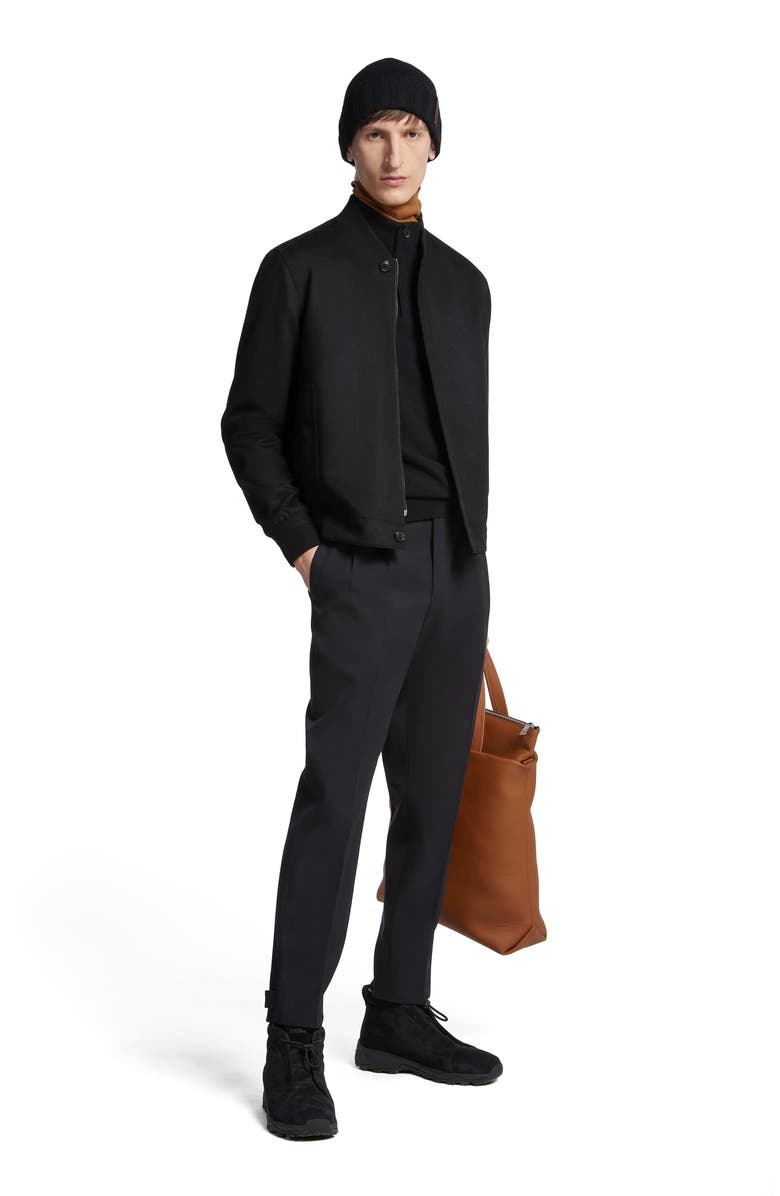 ZEGNA Water Repellent Elements Oasi Cashmere Bomber Jacket, Alternate, color, Black