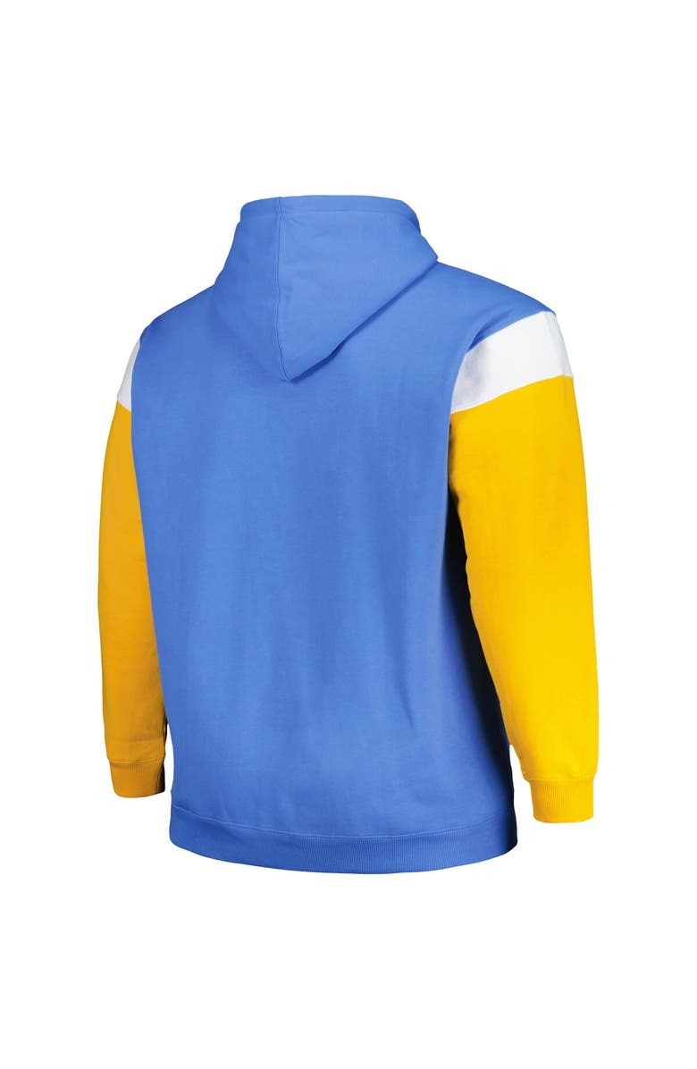 PROFILE Men's Profile Powder Blue Los Angeles Chargers Big & Tall Trench Battle Pullover Hoodie, Alternate, color,