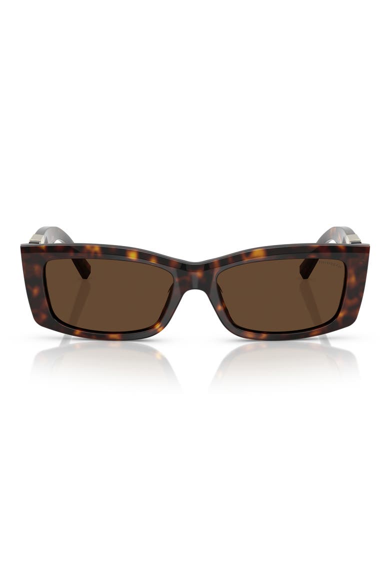 54mm Rectangular Sunglasses, Main, color, HAVANA / LIGHT BROWN