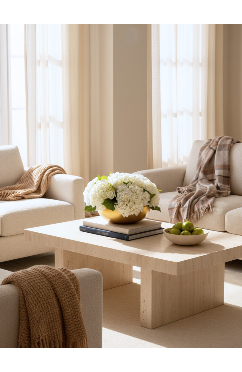 CocoBella Ian RealTouch Hydrangea Arrangement, Alternate, color, Snow