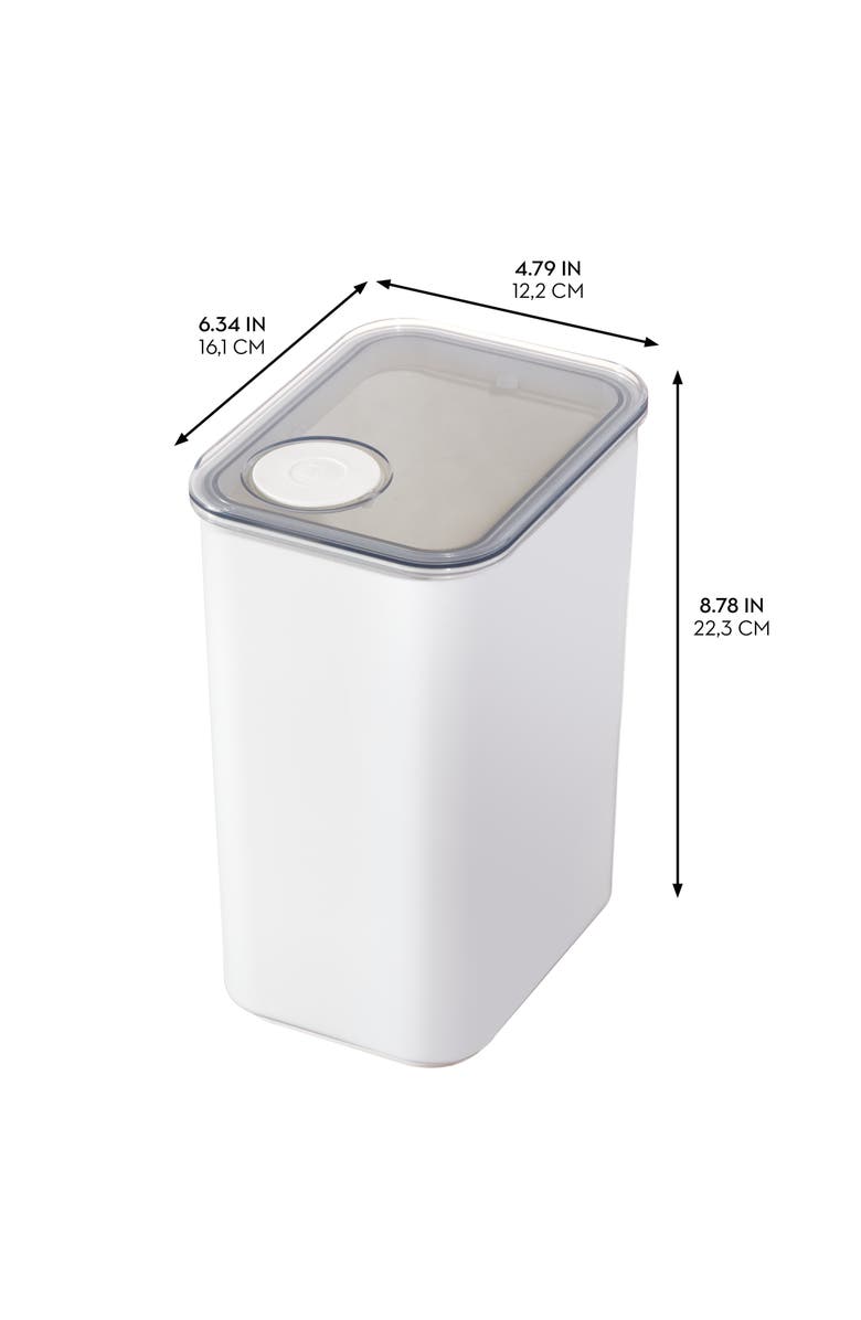 iDesign Large Canister with Removable Pour Cap - Set of 4 - White, Alternate, color, White