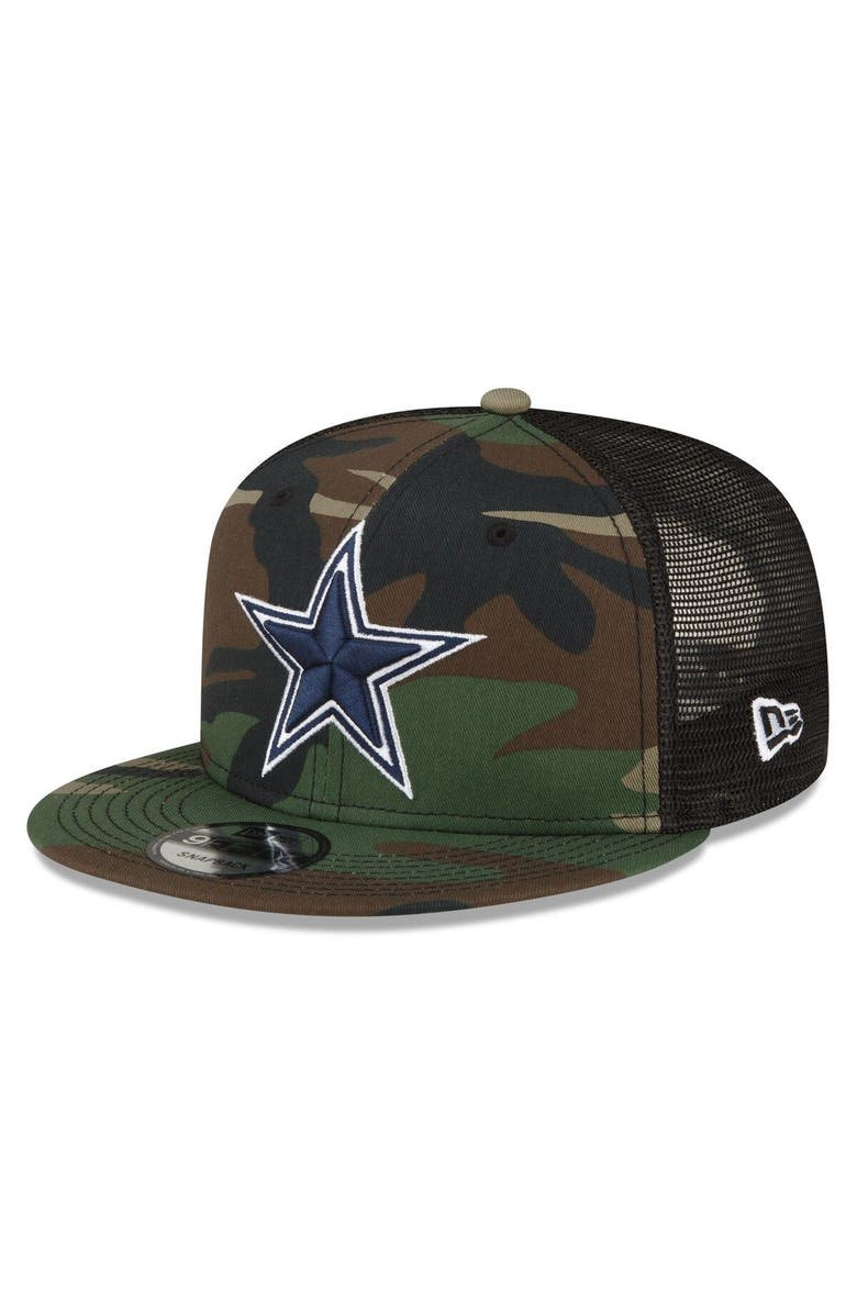New Era Men's New Era Camo Dallas Cowboys Classic Trucker 9FIFTY Snapback Hat, Main, color, 