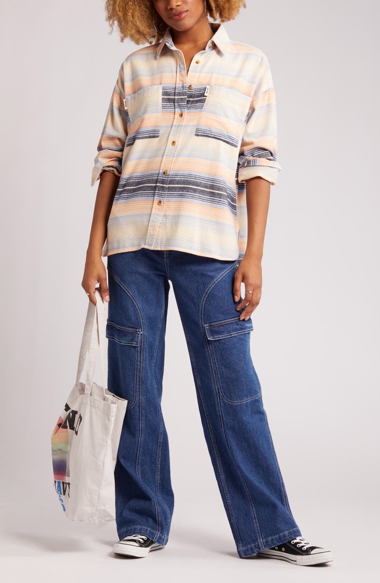 Rip Curl Trippin' Flannel Button-Up Shirt, Main, color,