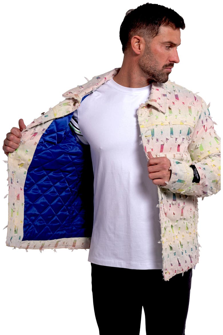 Ascension 0013 Lined Denim Jacket, Alternate, color, IVORY/BROWN