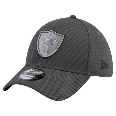 Men's New Era Graphite Las Vegas Raiders  Main 39THIRTY Flex Hat