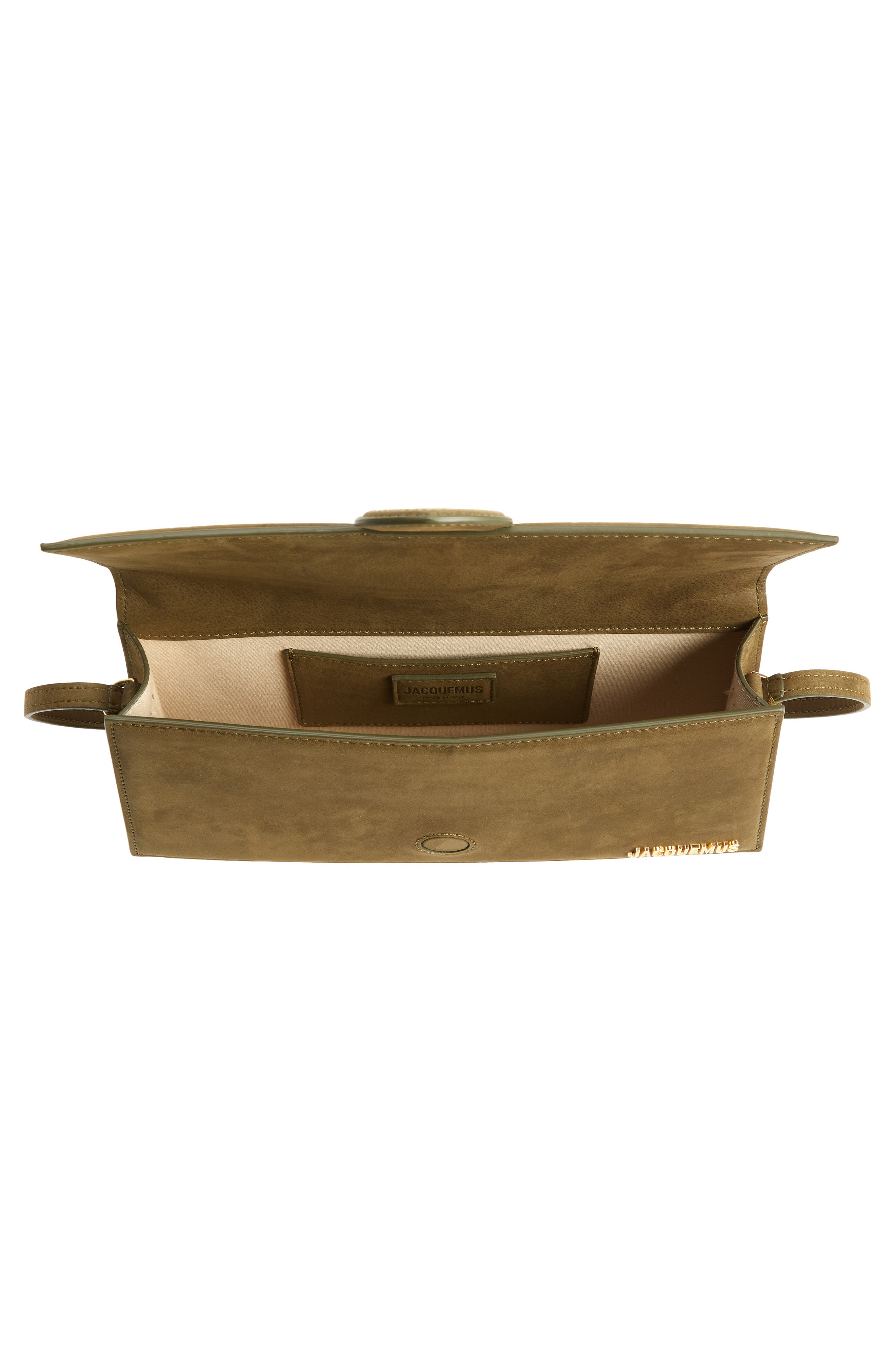 Jacquemus Long Le Bambino Leather Shoulder Bag, Alternate, color, 
