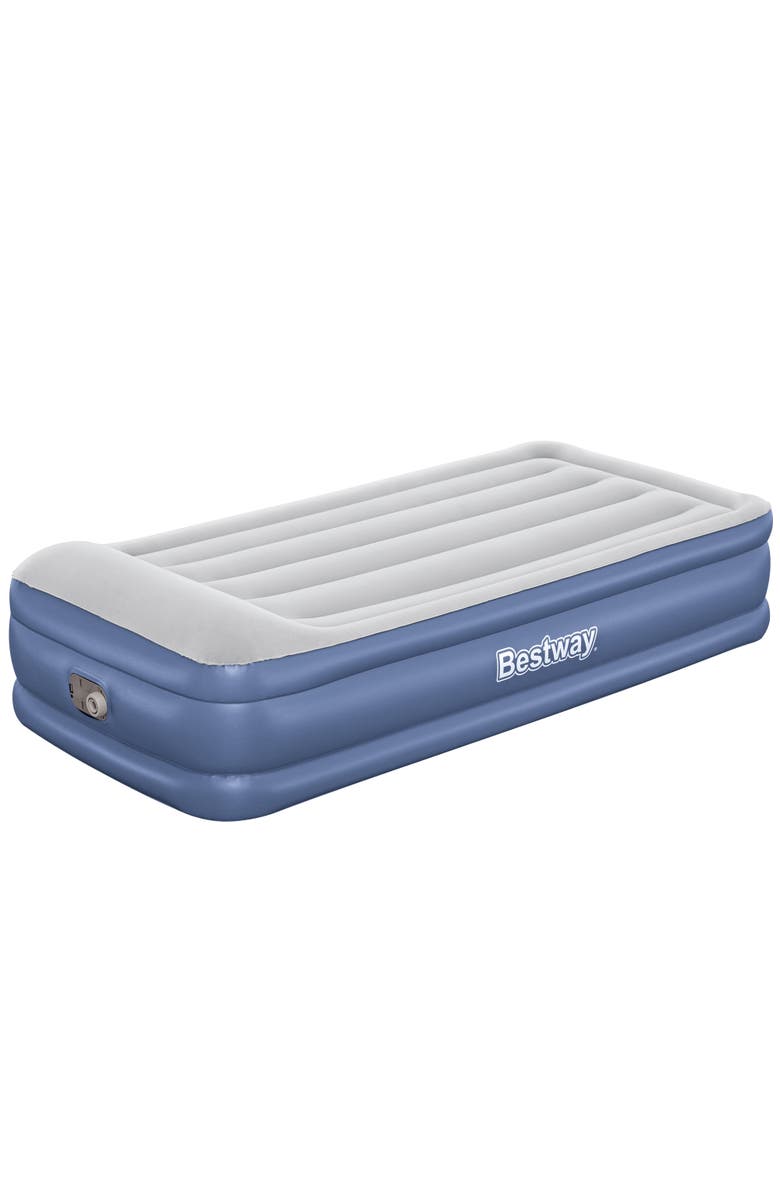 Bestway Tritech 18" Twin Air Mattress with Built-in AC Pump & Antimicrobial Coating, Main, color, Multicolored
