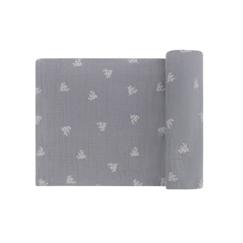 Ely's & Co. Velour Leaf Pattern Collection In Blue