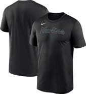 Nike Men's Nike Black Miami Marlins New Legend Wordmark T-Shirt
