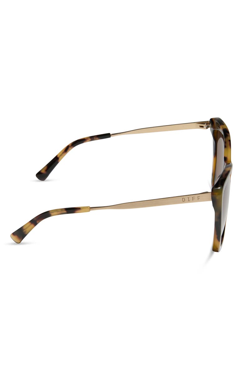 DIFF Becky II 56mm Polarized Cat Eye Sunglasses, Alternate, color, Dark Brown