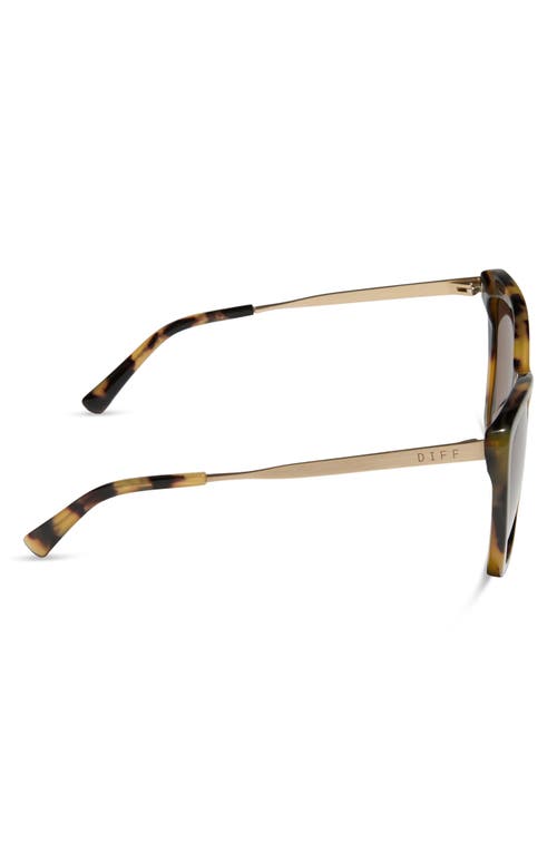 Diff Becky Ii 56mm Polarized Cat Eye Sunglasses In Dark Brown