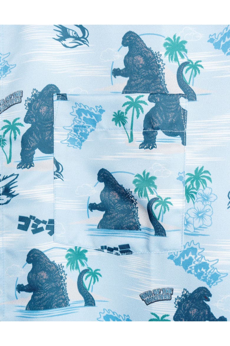 Hawaiian Button-Down Shirt, Alternate, color, Light Blue Floral