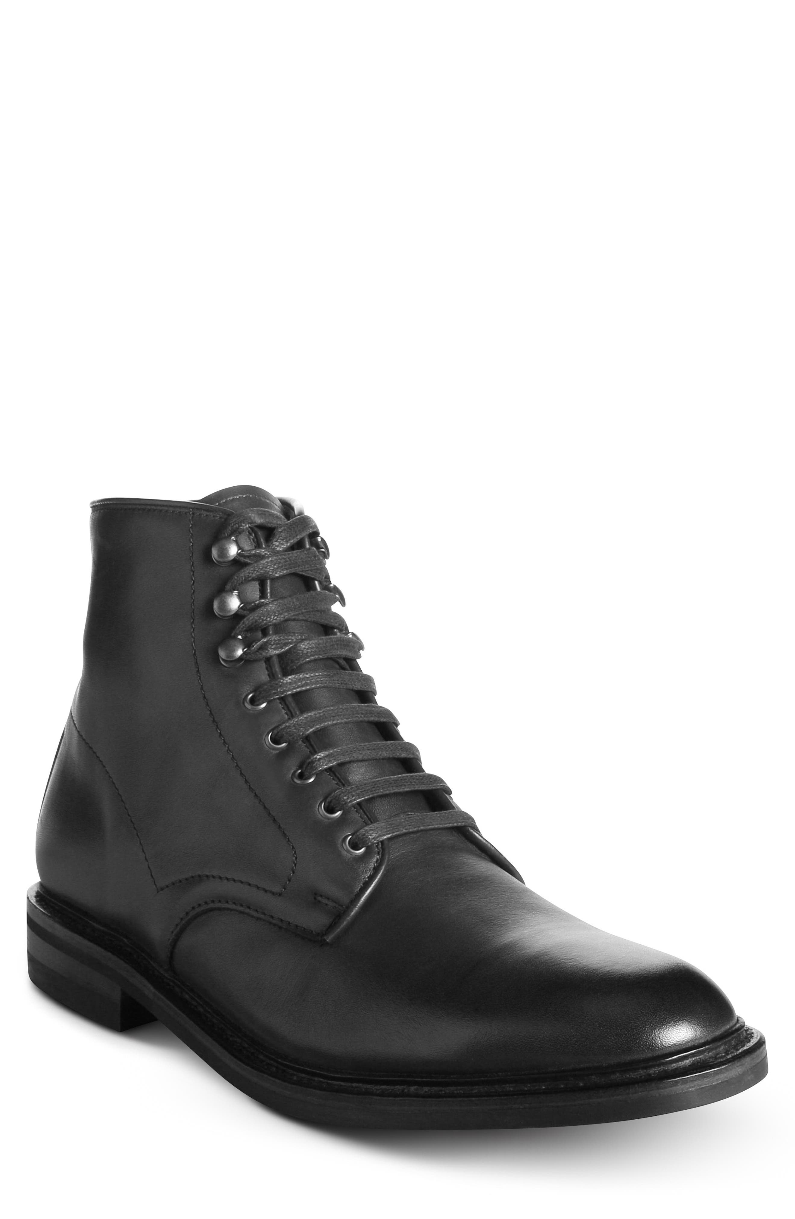 Allen Edmonds Higgins Weatherproof Plain Toe Boot, Main, color, Black