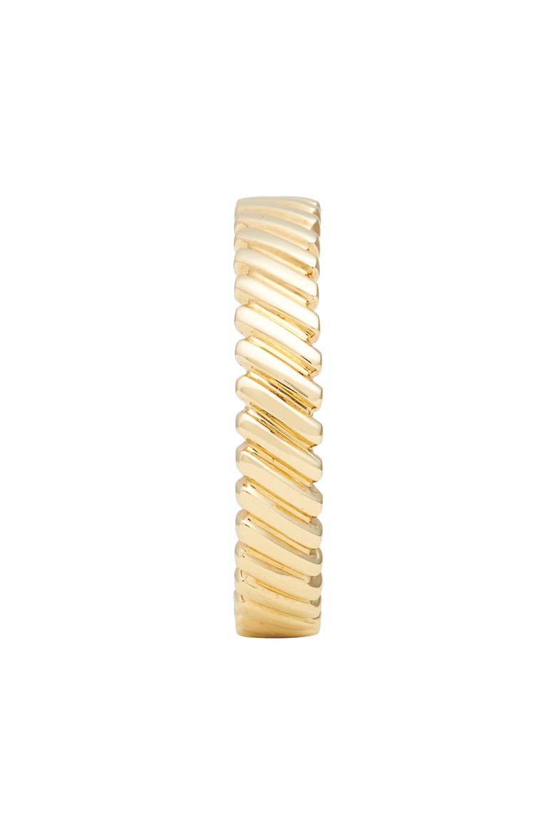 Oblique Beveled Stackable Ring (Nordstrom Exclusive), Alternate, color, YELLOW GOLD