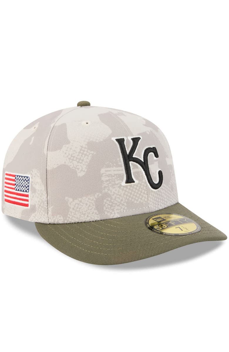 New Era Men's New Era Light Beige/Olive Kansas City Royals 2025 Armed Forces Day 59FIFTY Fitted Hat, Main, color, Light Beige