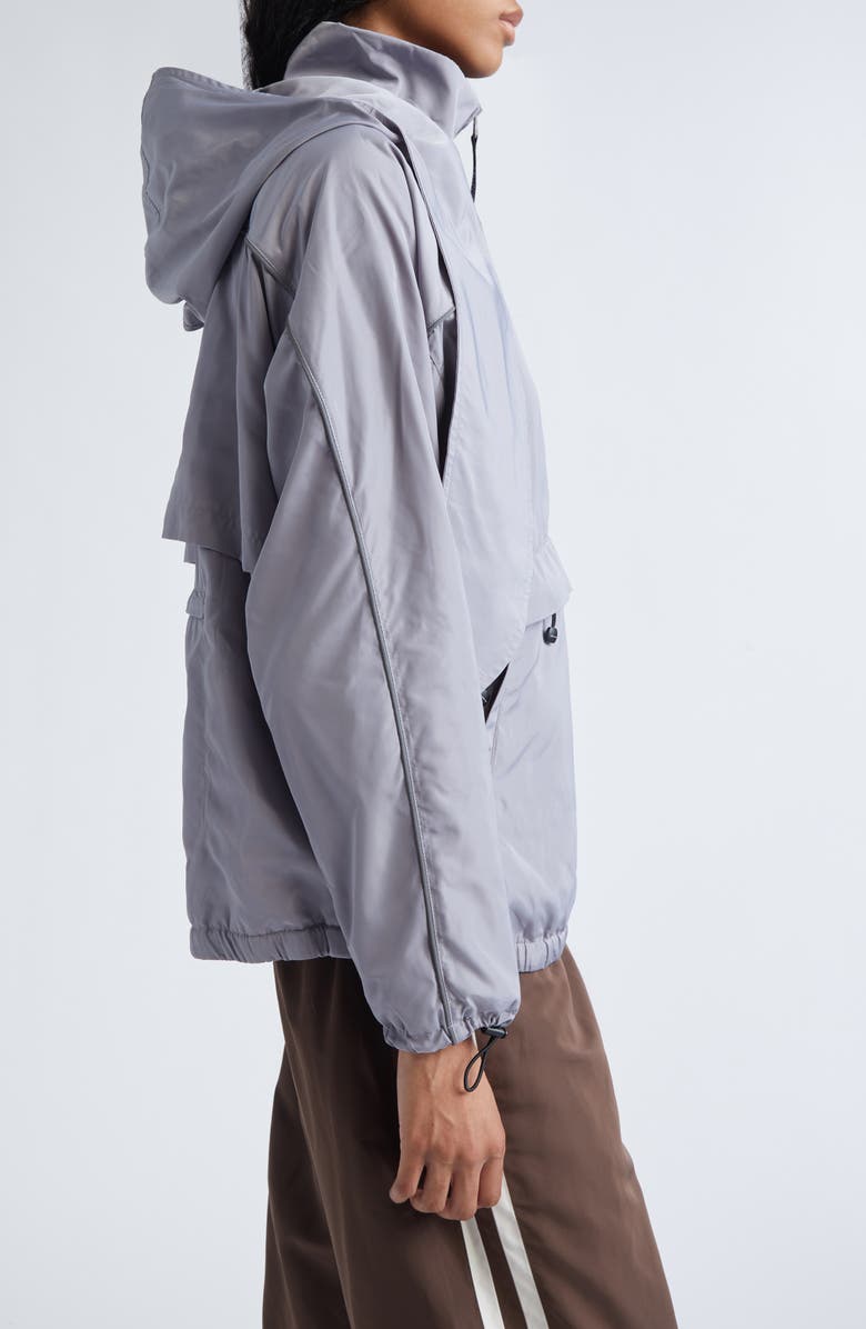 Sandy Liang Sienna Taffeta Anorak, Alternate, color, Grey