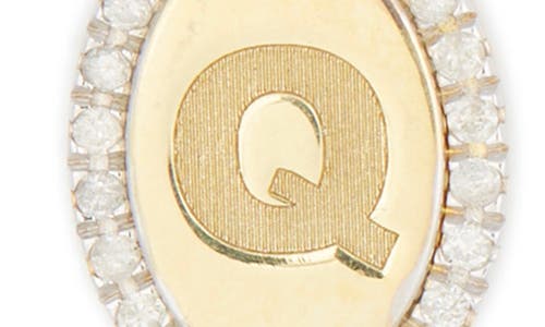 Meshmerise Diamond Initial Disc Bracelet In Gold