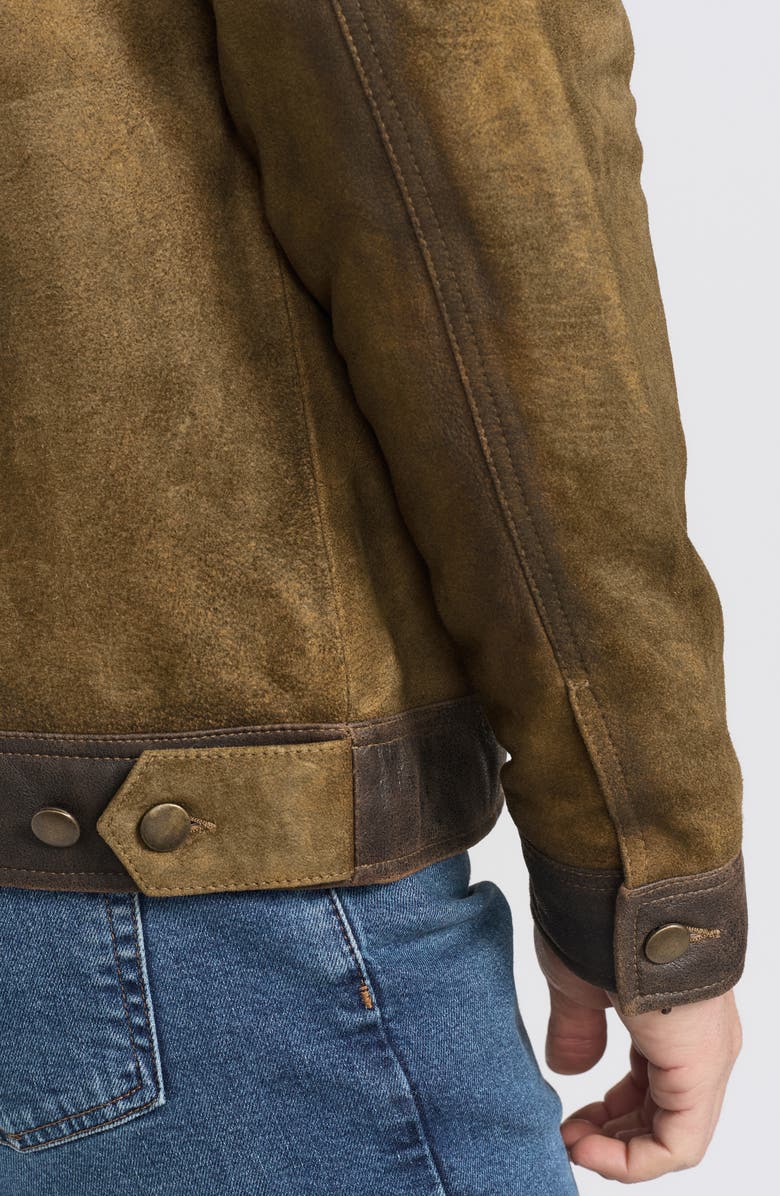 FLYNT Distressed Leather Jacket, Alternate, color, Toffee