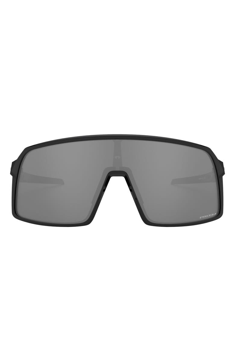 Oakley Sutro 137mm Shield Sunglasses, Main, color, Black