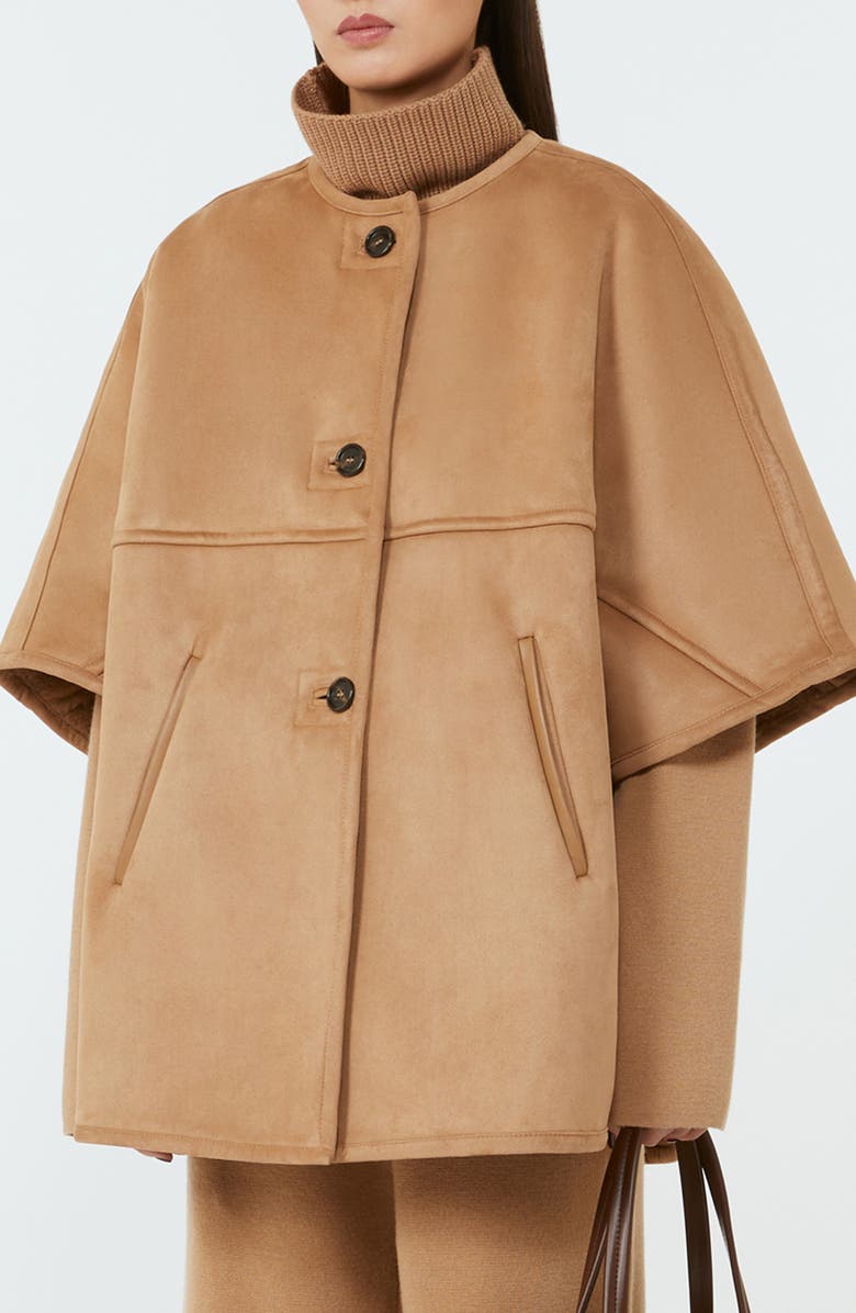 Max Mara Zaza Cape, Alternate, color, Camel