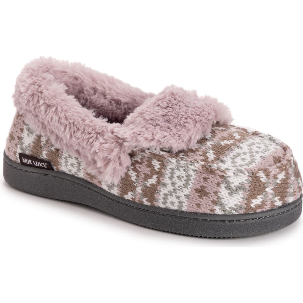 Muk Luks Anais Faux Fur Moccasin Slipper