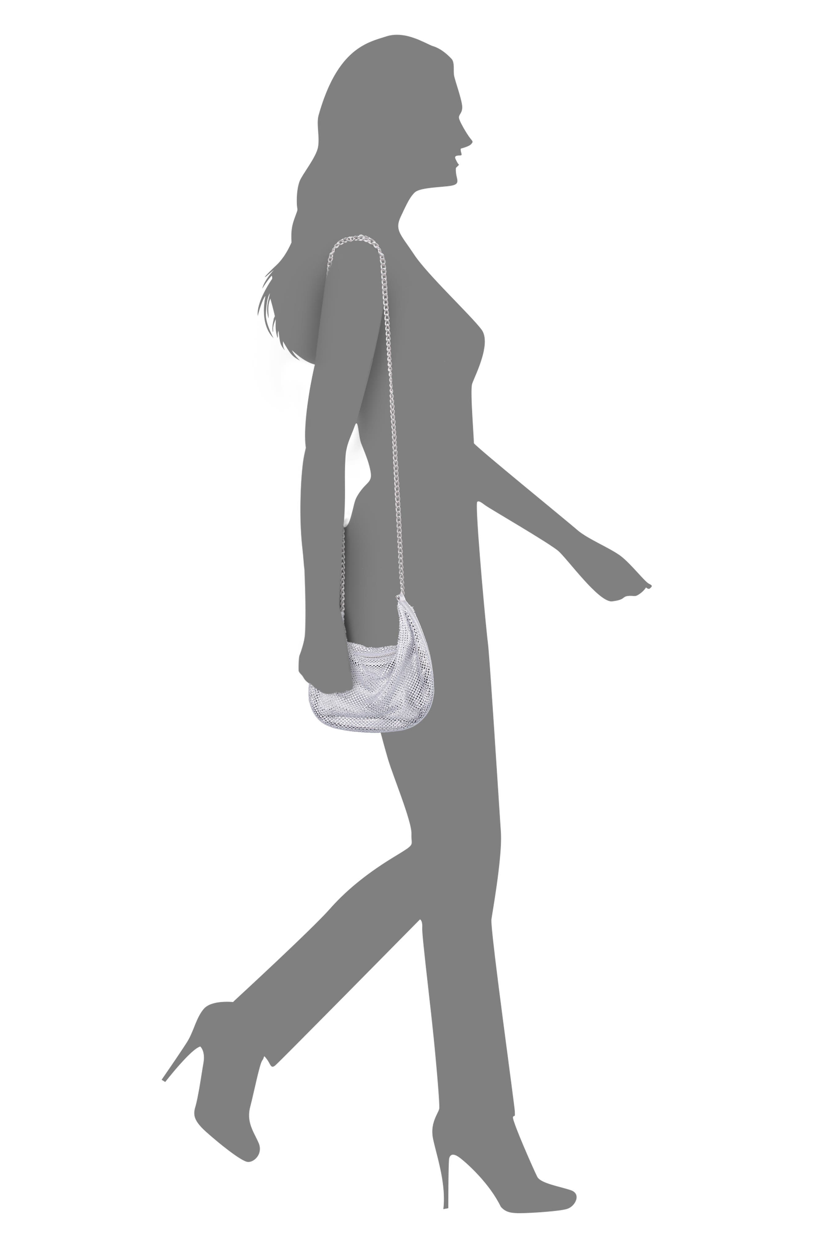 Nina Racquel Shoulder Bag, Alternate, color, Silver