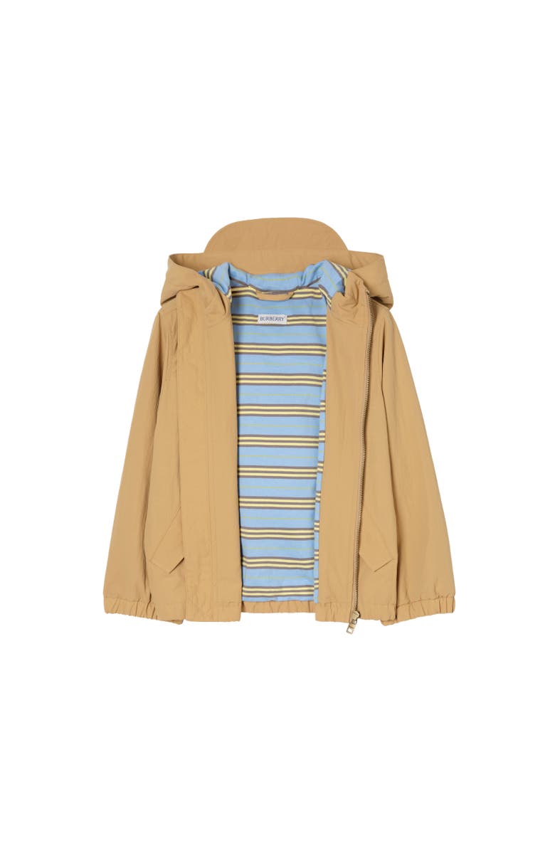 Burberry Flag Nylon Hooded Jacket, Alternate, color, Sand Beige