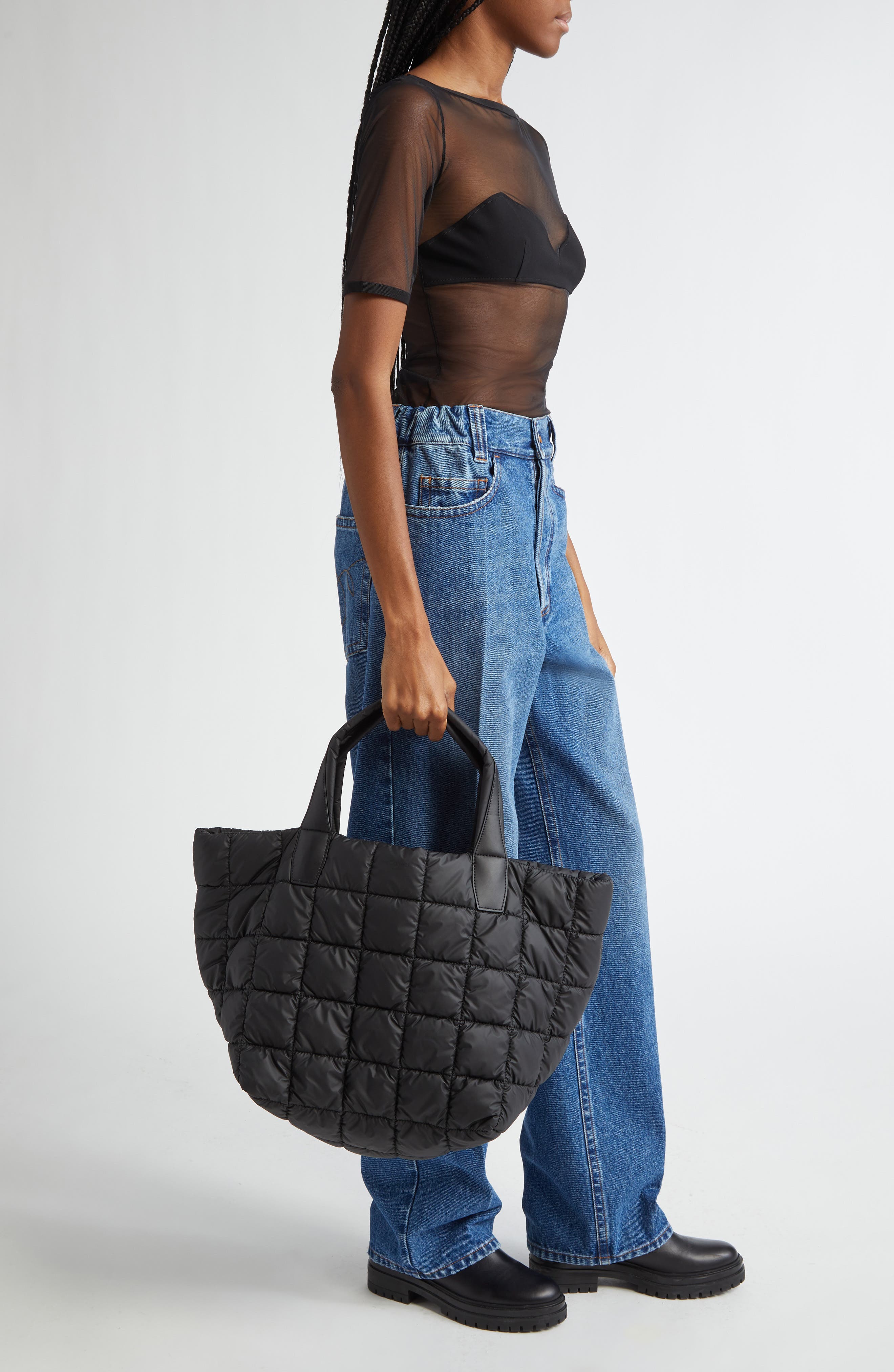 VeeCollective Medium Porter Water Repellent Quilted Tote, Alternate, color, 