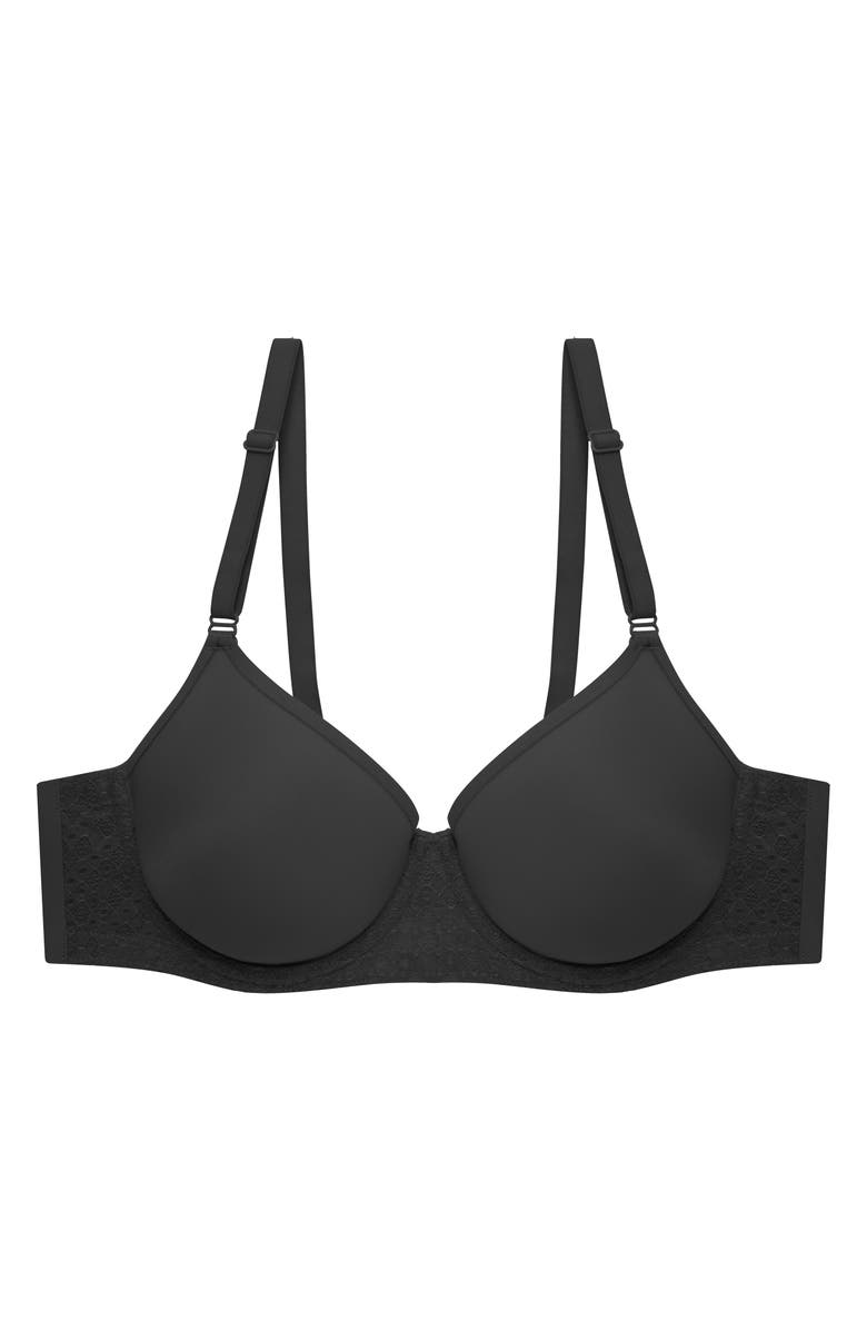 Natori Harmony Smooth Back Underwire Spacer T-Shirt Bra, Alternate, color, Black