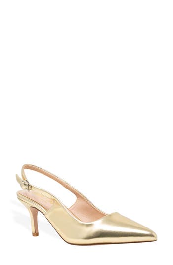 CHASE & CHLOE CHASE AND CHLOE DOSIE SLINGBACK KITTEN HEEL PUMP 