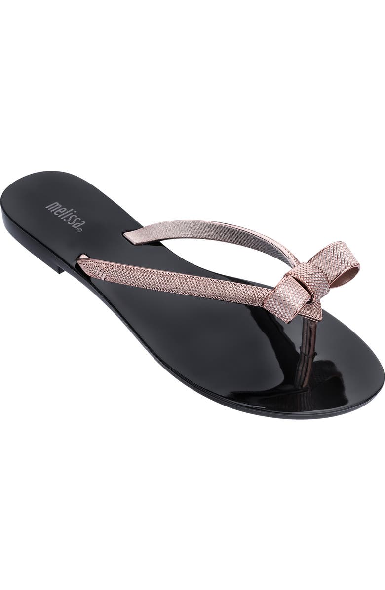 Melissa Harmonic Chrome Bow Flip Flop, Main, color,