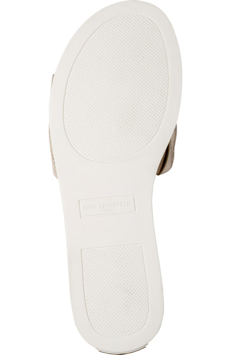 KARL LAGERFELD PARIS Carenza Macaron Slide Sandal, Alternate, color, White Gold