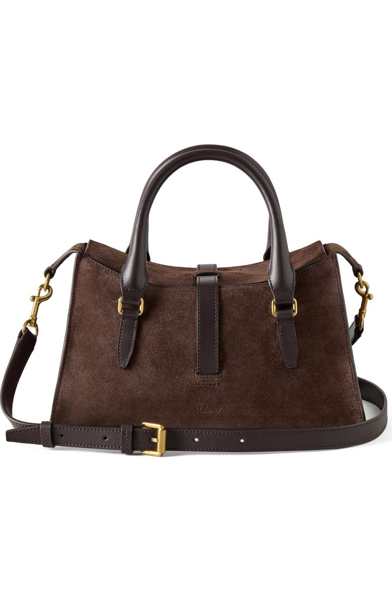 Mulberry Small Roxanne Suede Crossbody Bag, Alternate, color, Chocolate