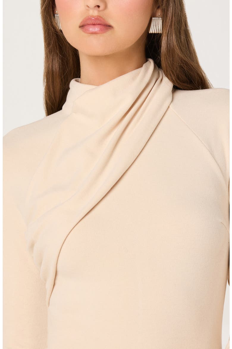 Long Sleeve Mock Neck Dress, Alternate, color, CREAM