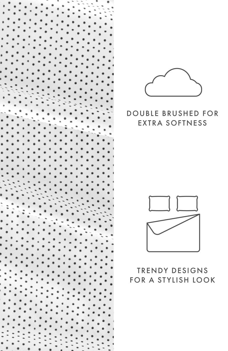 HOMESPUN HOME SPUN Premium Ultra Soft Stippled Pattern 4-Piece Bed Sheet Set, Alternate, color, Gray